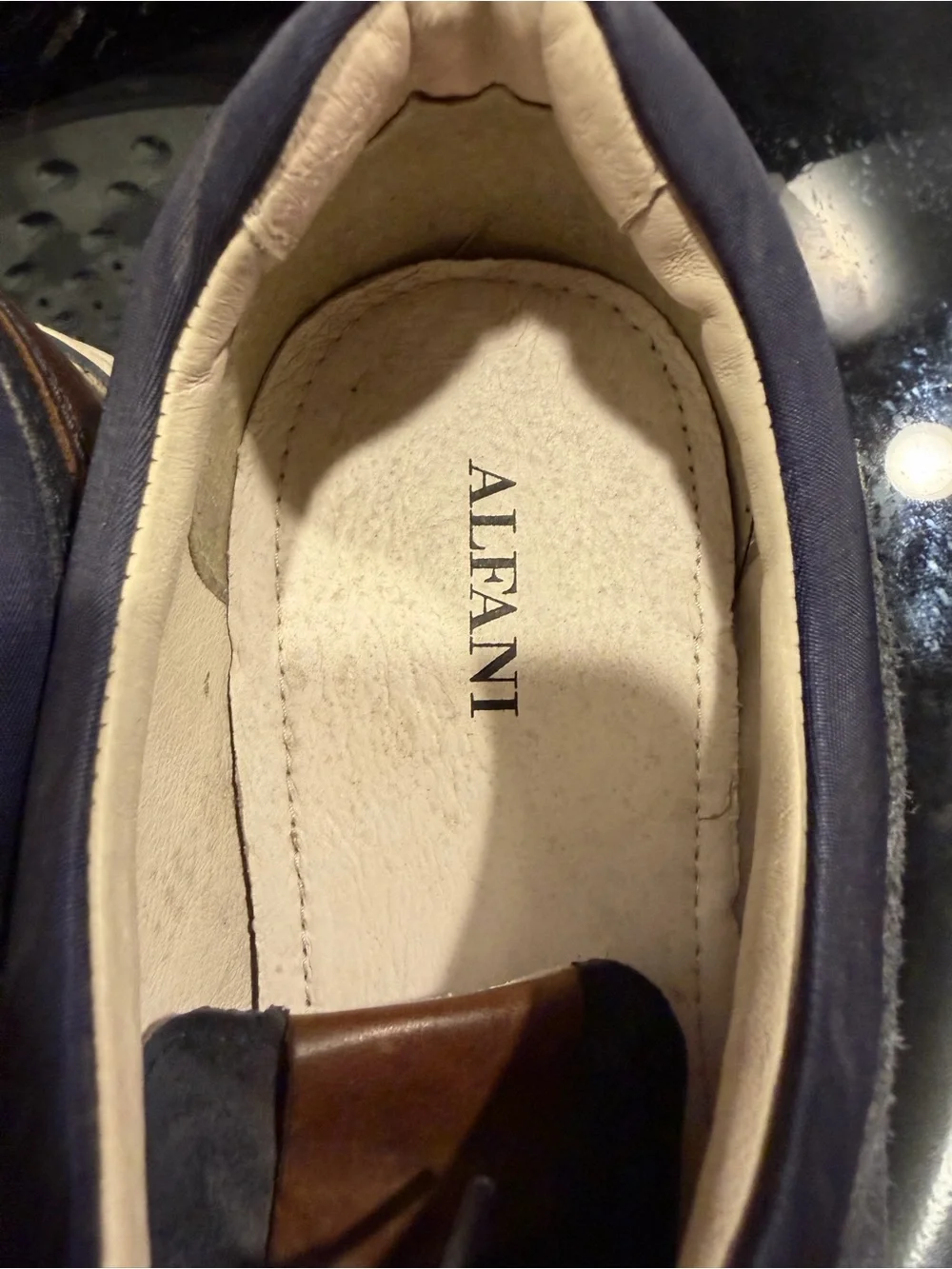 Alfani Men’s Navy Suede Derby Shoes